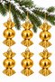 Set of 6 8 cm Bonbon Candy Christmas Pine Tree Ornaments