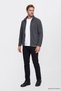 Men's Anthracite-melange Anti-pilling Non-pilling Standard Fit Stand-up Collar Sweatshirt Fleece Jacket - 3