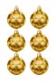 Set of 6 8 cm Geo Patterned Christmas Pine Tree Ornaments - 4