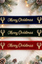 New Year Green Premium Merry Christmas Printed Velvet Ribbon 4 cm Width - 1 Meter - New Year Decoration Christmas Ornament Deer Pattern Pine Tree Ribbon - 3
