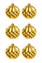 Set of 6 6 cm Geometric Patterned Christmas Pine Tree Ornaments Rhombus - 3