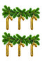 Set of 6 10 cm Candy Cane Christmas Pine Tree Ornaments