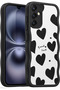 Galaxy A54 Case Mirror Heart Pattern Soft Edge Camera Protected Silicone Cover