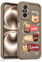 Redmi Note 10 Pro Case Designed with Patterned Camera Protection Teddy Bear Coffee Color Silicone Cover