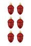 6-Piece 7 cm Christmas Pine Tree Ornament with Palamut Figure - 3