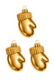 3-Piece 9 cm Pine Tree Ornament with Glove Figures - 4