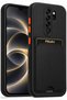 Redmi Note 8 Pro Case Camera Protected Card Holder Wallet Red Key Black Silicone Cover
