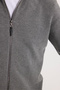 Men's Patterned Mock Neck Zippered Cardigan - 7