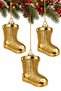 3-Piece 11 cm Christmas Pine Tree Ornament with Booties Figures