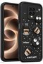 حافظة Redmi Note 9 Pro/9S مصممة بنمط مزخرف مع حماية للكاميرا، مصنوعة من السيليكون الناعم باللون الأسود