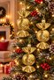 3-Piece 14 cm Candy Christmas Pine Tree Ornament - 2