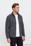 Men's Anthracite-melange Anti-pilling Non-pilling Standard Fit Stand-up Collar Sweatshirt Fleece Jacket - 2
