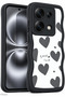Redmi Note 13 Pro 4g Case Mirror Heart Pattern Soft Edge Camera Protected Silicone Cover