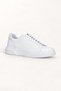 Men's White 100% Leather Comfortable Sole Flexible Sneaker Shoes - 3