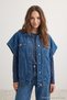 Blue Oversize Denim Vest Twoaw27Ye00036 - 4