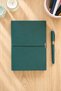 Monte- 2027 Daily Agenda A5. Vegan Leather Flexible Cover. Rubberized. Boxed. - Green