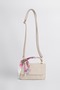 Women's Lavender Mink Suede Scarf Gift Covered 2-Compartment Mini Magnet Closure Hand and Shoulder Bag - 6