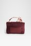 Women's Lavender Burgundy Suede Scarf Gift Covered 2-Compartment Mini Magnet Closure Hand and Shoulder Bag - 4