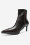 Noya Brown Print Pointed Toe Women's Thin Heeled Boots - 8