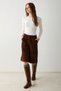 Brown Suede Bermuda Shorts Twoaw27Sr00070 - 2