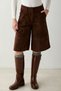 Brown Suede Bermuda Shorts Twoaw27Sr00070 - 3