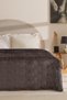 Joena Anthracite Single Blanket - 2
