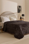 Joena Anthracite Single Blanket - 3