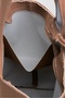 Women's Geranium Taupe Color Nubuck Hobo Shoulder Bag with Ring Lacing Details and Lining - 5