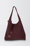 Shoulder Bags - Burgundy - Faux leather