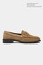 Naty Rome Beige Suede Genuine Leather Women's Loafers Shoes - 3