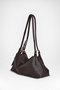 Women's Şebnem Bitter Brown Faux Leather Bow Scarf Gift Strap Lined Zippered Shoulder Bag - 4