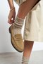 Naty Rome Beige Suede Genuine Leather Women's Loafers Shoes - 9