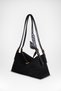 Women's Şebnem Black Suede Bow Scarf Gift Strap Lined Zippered Shoulder Bag