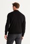 Men's Black Non-Pilling Anti-pilling Standard Fit Half Turtleneck Knitwear Sweater - 10