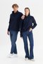 Unisex 2-Pack Standard Fit Mock Neck Cold-Proof Sweatshirt Fleece Navy Blue-Khaki - 5