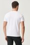Men's White-Black-Navy-Blue-Right Slim Fit Slim Fit Crew Neck 100% Cotton 4-Piece Basic T-Shirts Pack - 11