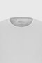 Men's White 100% Cotton Slim Fit Narrow Cut Crew Neck Basic T-Shirt - 14
