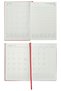 Smyth 2027 Daily Agenda A5 – Vegan Leather Flexible Cover, Silver Gilded Edge, Red - 5
