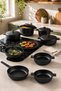 Pro Grade Cast Granite 13 Piece Dowry Set Black - 2