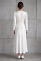 Cream Rose Detail Wedding / Special Occasion Woven Satin Evening Dress TCTSS24DB00043 - 3