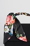 Women's Lavender Black Suede Scarf Gift Covered 2-Compartment Mini Magnet Closure Hand and Shoulder Bag - 5