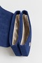 Women's Lavender Navy Blue Suede Scarf Gift Covered 2-Compartment Mini Magnet Closure Hand and Shoulder Bag - 4