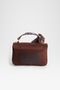Women's Lavender Brown Suede Scarf Gift Covered 2-Compartment Mini Magnet Closure Hand and Shoulder Bag - 4