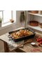 Cast Iron Rectangular Roasting Pan and Baking Tray Cast Iron Solid with Double Handles Size 26X40 - 6