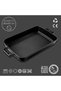Cast Iron Rectangular Roasting Pan and Baking Tray Cast Iron Solid with Double Handles Size 26X40 - 4