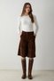Brown Suede Bermuda Shorts Twoaw27Sr00070