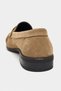 Naty Rome Beige Suede Genuine Leather Women's Loafers Shoes - 8