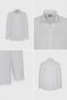 Men's White Easy-Iron Slim Fit Slim Fit Classic Collar Cotton Shirt - 3