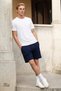 Men's White 100% Cotton Slim Fit Narrow Cut Crew Neck Basic T-Shirt - 2