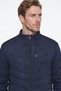 Men's Navy Blue Warm Windproof Padded Standard Fit Regular Fit Stand Collar Side Pocket Coat - 6